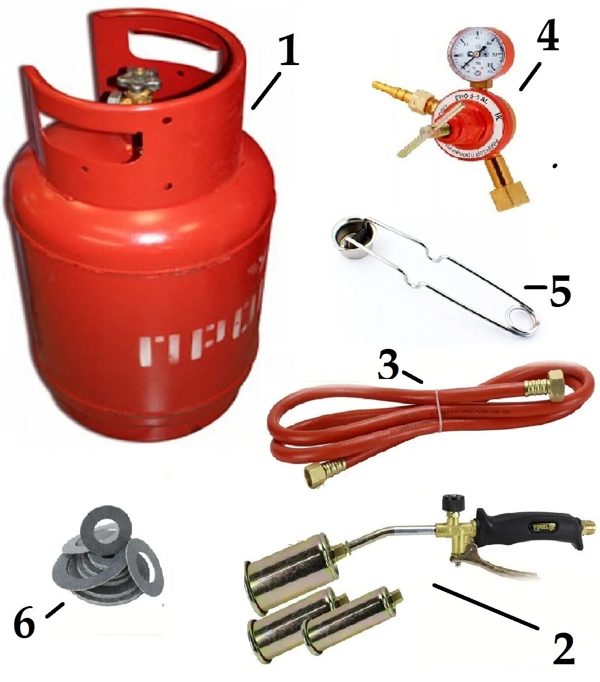 Подключение газовой горелки к баллону с пропаном Купить Набор для нагрева дисков APS-0058 в интернет-магазине "АвтоПромСнаб"