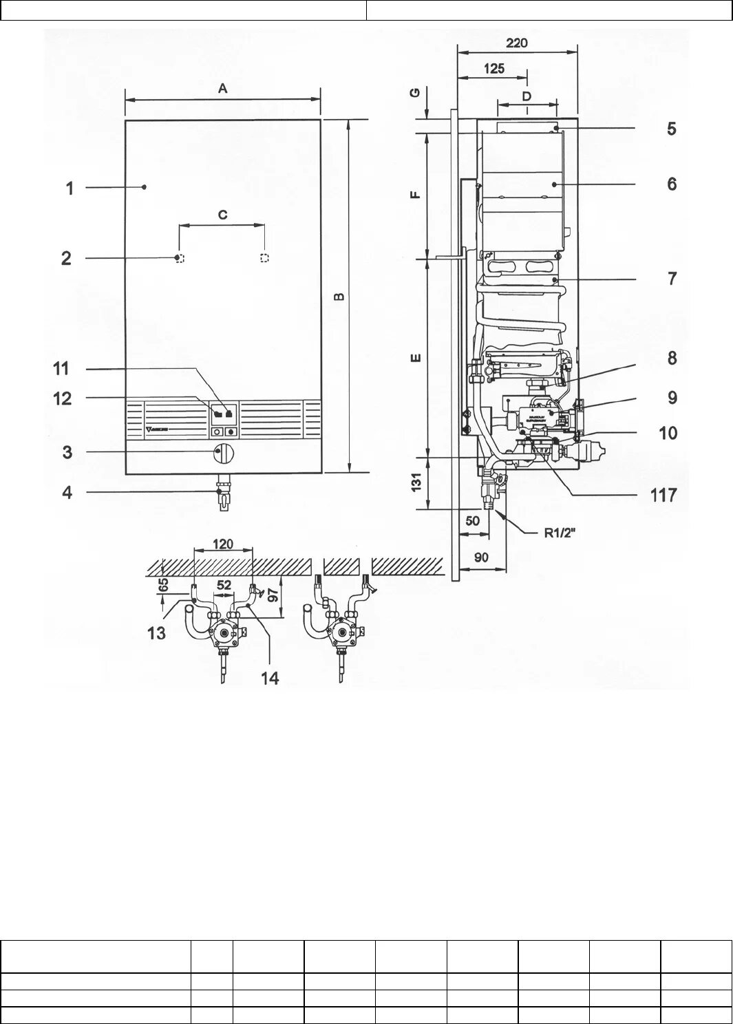 Подключение газовой колонки юнкерс Manual Junkers WR 350 KG (page 3 of 16) (Dutch, French)