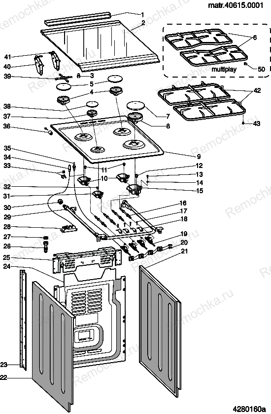 La cucina con forno elettrico Indesit K3M11/R User Manual Page 8 / 60