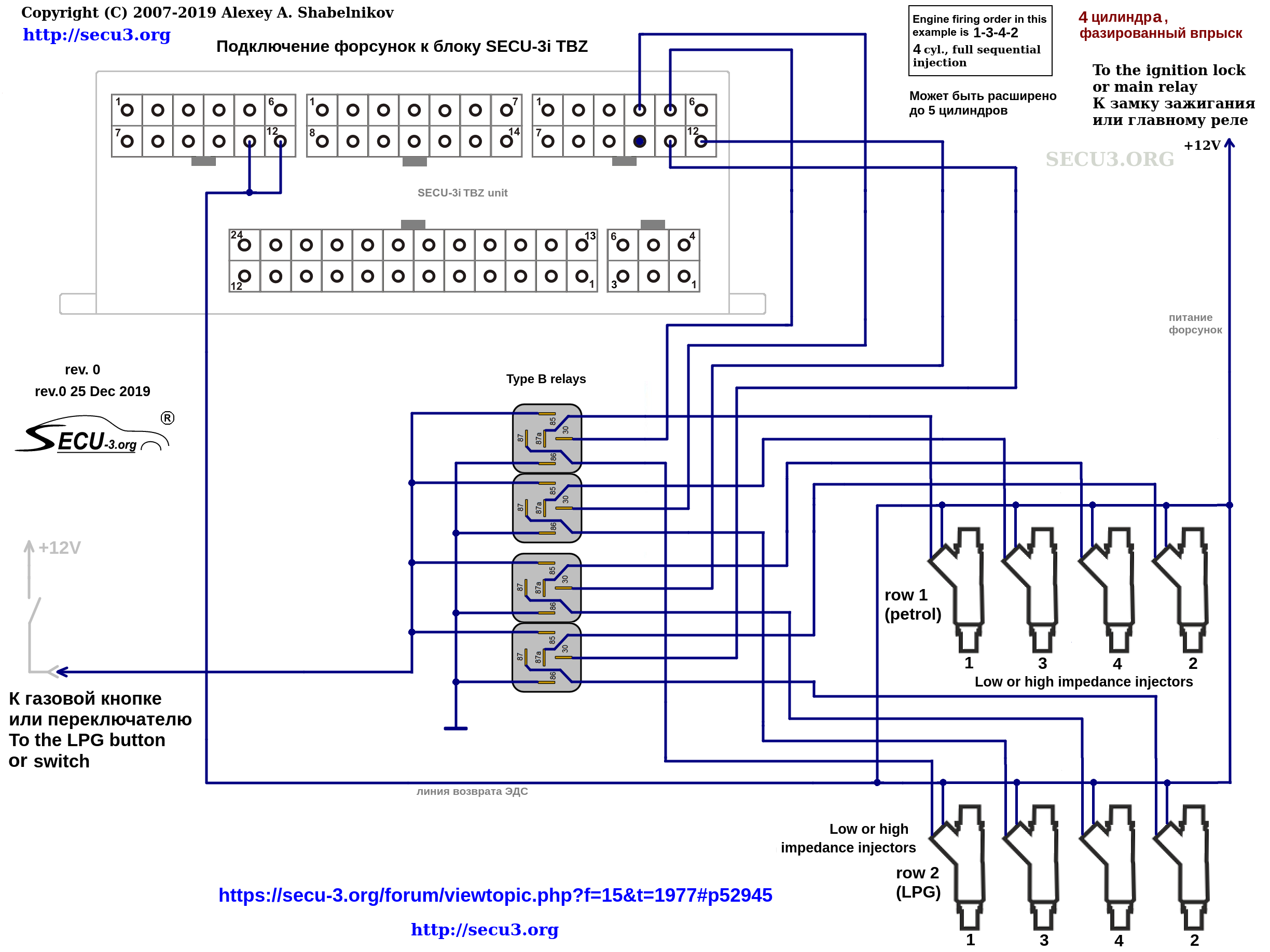 Подключение газовых форсунок Коммутирование между бензиновыми и газовыми форсунками - Page 3 - SECU-3.org