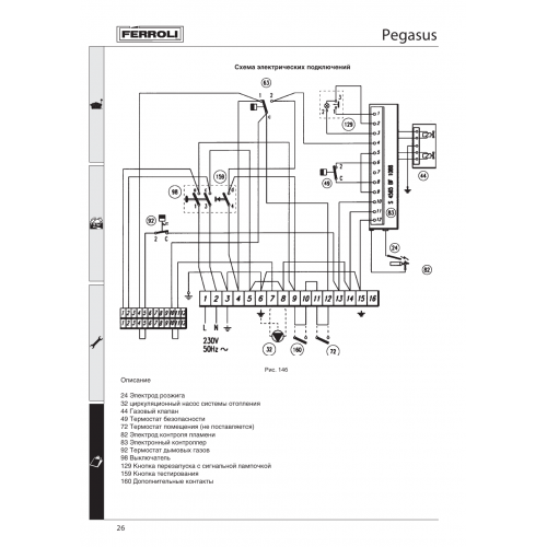 Подключение газовых котлов ферроли Купить Котел газовый напольный Ferroli PEGASUS D 45 одноконтурный (Ферроли) в Мо