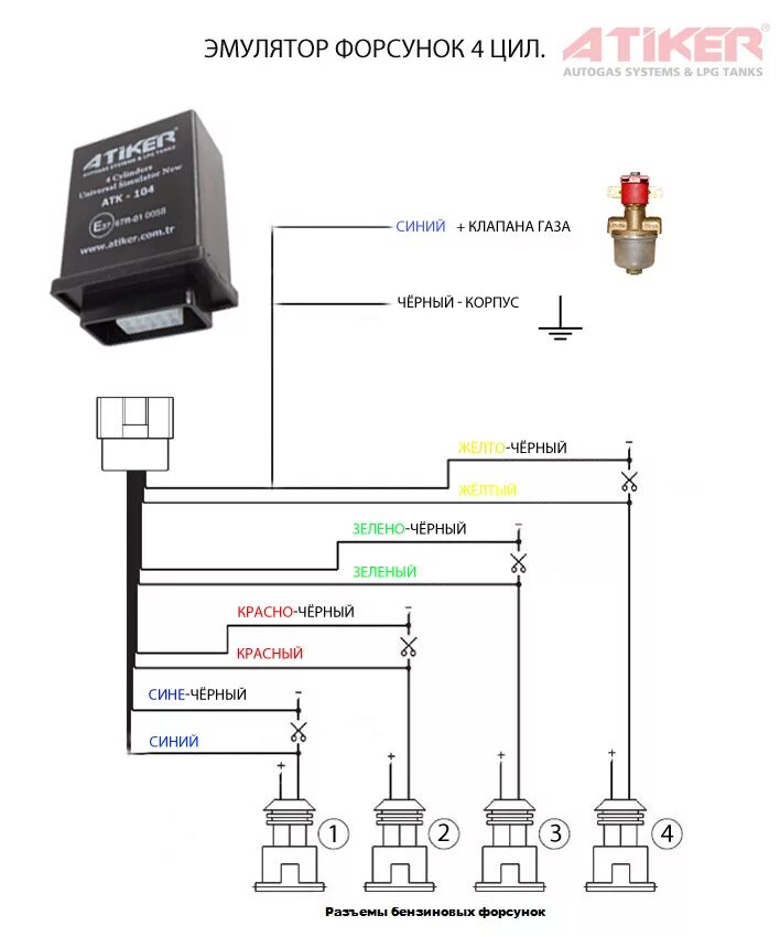 Подключение гбо 2 инжектор Купить ГБО Atiker: запчасти комплектующие оборудование Атикер: цена, отзывы, про