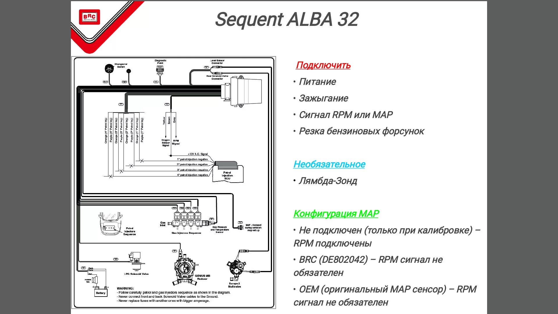 Подключение гбо 4 поколения brc ГБО BRC Sequent ALBA 4 cil - Daewoo Leganza, 2 л, 1998 года запчасти DRIVE2