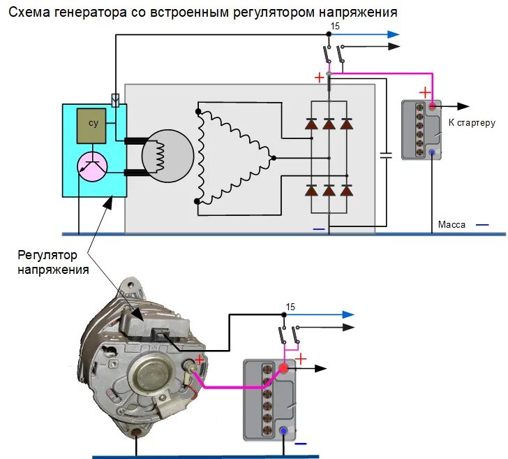 Подключение генератор 5702.3701 31 Схема электрогенератора фото, видео - 38rosta.ru