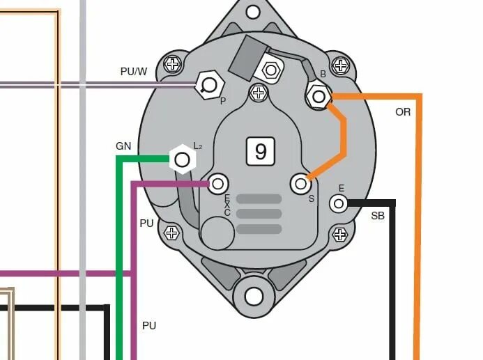 Подключение генератор d mercruiser alternator wiring diagrams