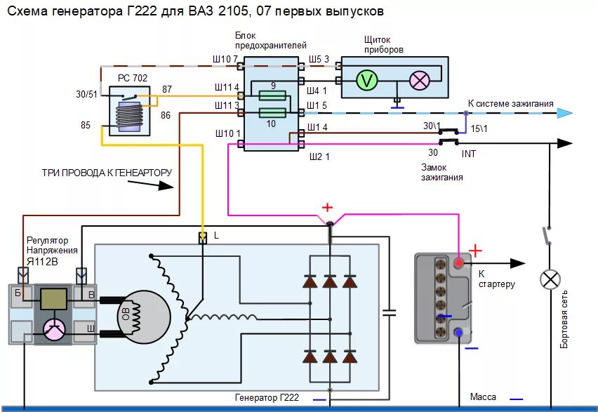 Подключение генератора 2107 инжектор генератор на ваз 21053 карбюратор - avtogaz16.ru