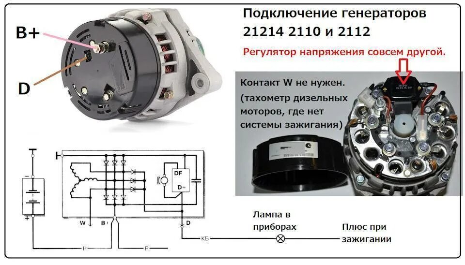Подключение генератора 2123 Схема подключения тахометра на дизельном двигателе