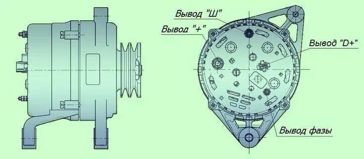 Подключение генератора 28в Назначение выводов генератора (и схемы генераторов)(2024)