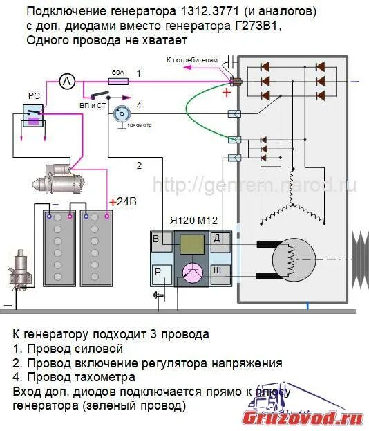 Подключение генератора 3771 камаз Генератор 3112.3771 опыт ремонта и установки - Объединённый форум владельцев гру