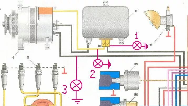 Подключение генератора 402 двигатель газель генератор не дает зарядку - Клуб владельцев ГАЗ 24