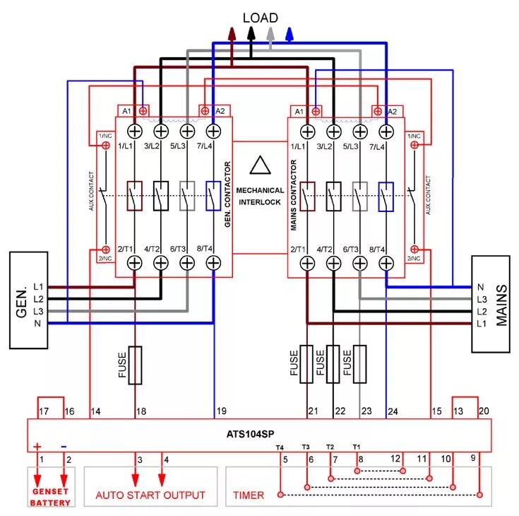 Подключение генератора 9000 атс Image result for 3 phase changeover switch wiring diagram Transfer switch, Circu