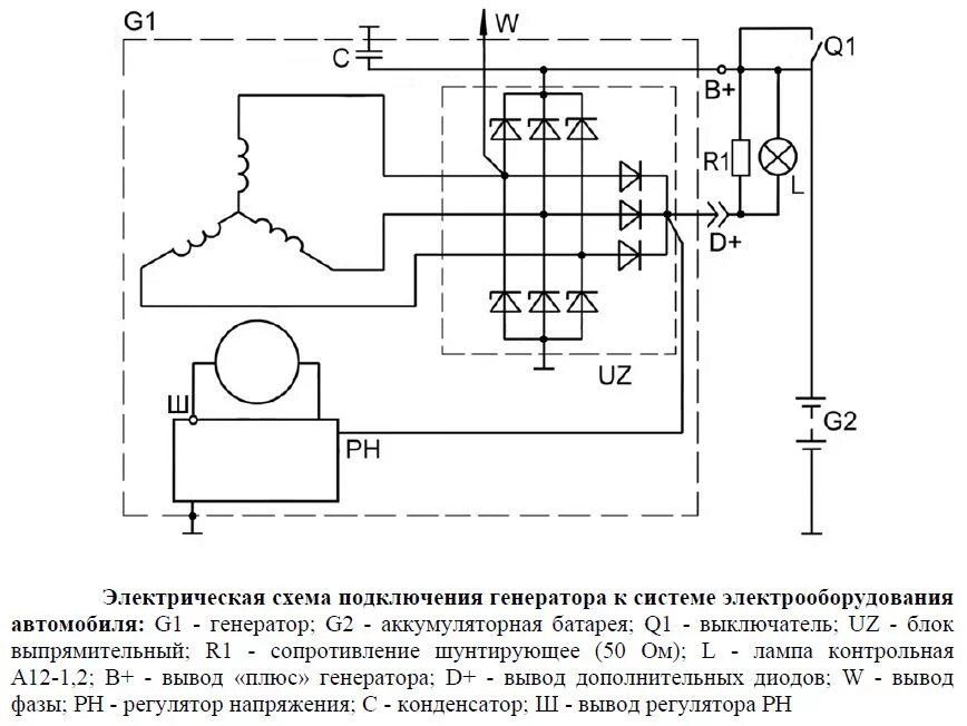 Подключение генератора 9402.3701 17 Генератор г964 3701 1 есть вывод под тахометр как его подключить - фото - АвтоМа