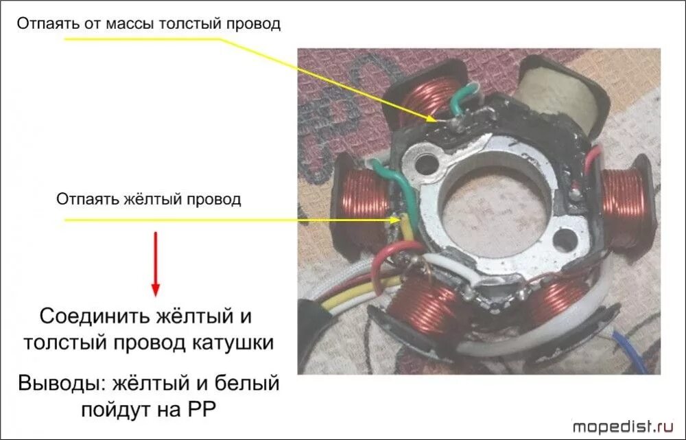 Подключение генератора альфа 6 катушек Электроника китайских мопедов - МОПЕДИСТ.ру - клуб любителей мокиков и мопедов -