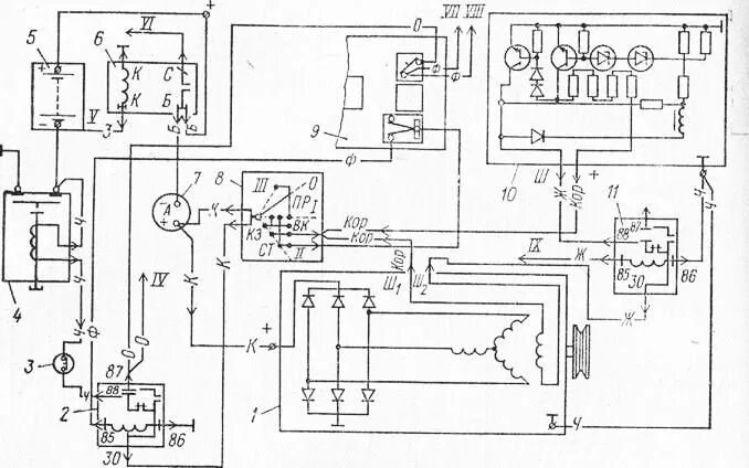 Подключение генератора автомобиля урал Maz generator connection diagram - AvtoTachki