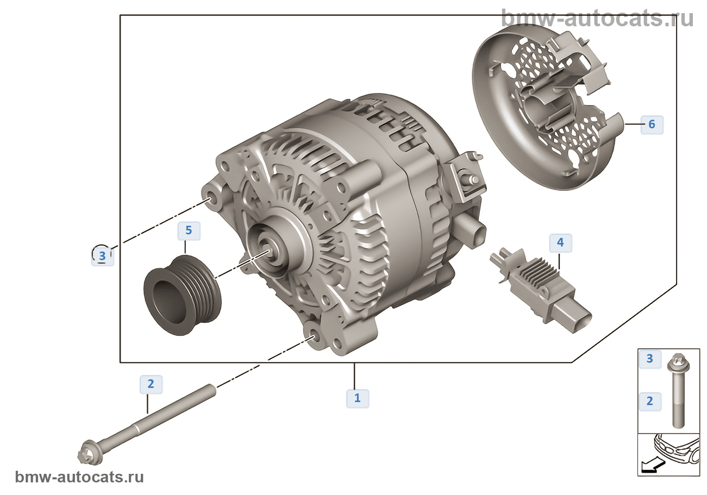 Подключение генератора бмв генератор BMW 2' F22 LCI 230i B48 Европа