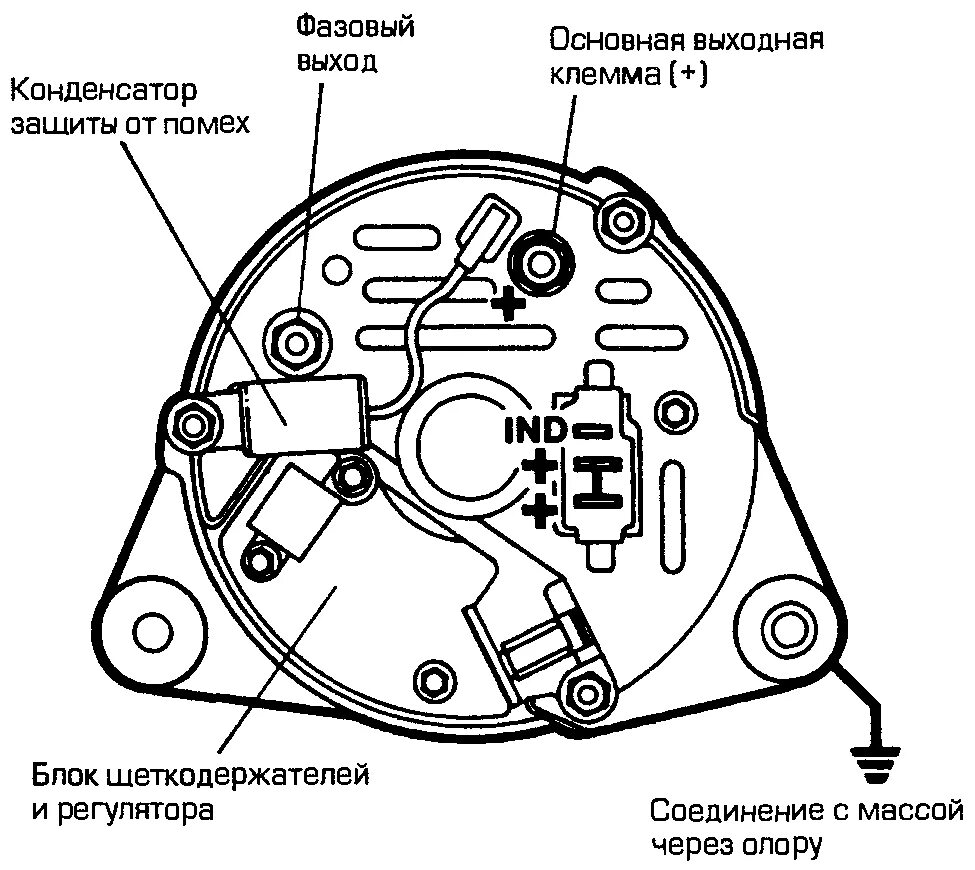 Подключение генератора bosch Генератор г964 3701 1 есть вывод под тахометр как его подключить - фото - АвтоМа