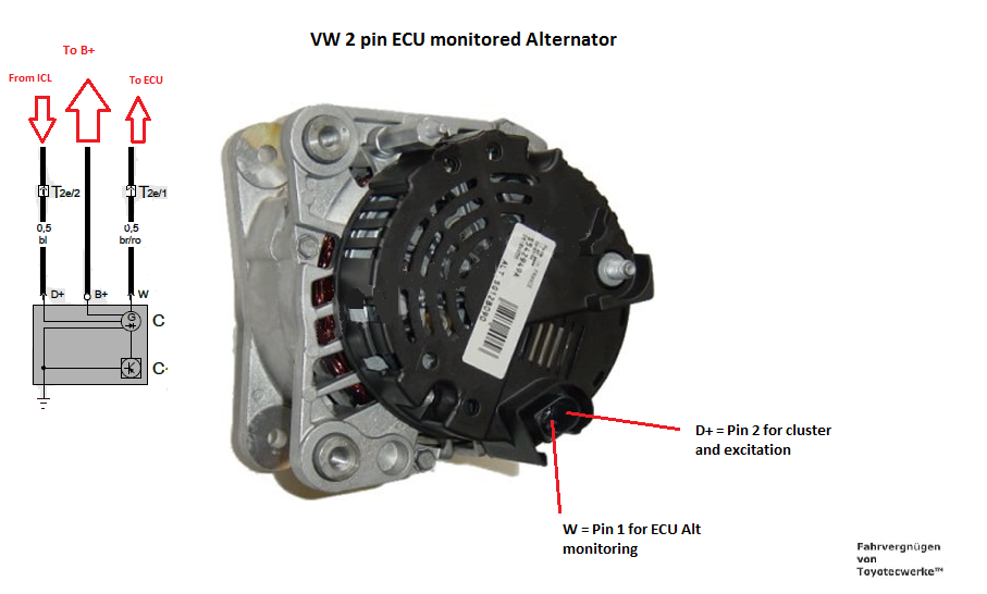 Подключение генератора бош Alternator Wiring Diagram Bosch