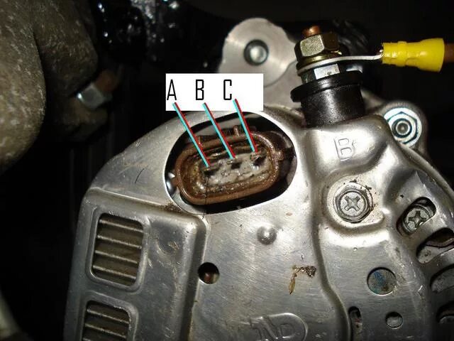 Подключение генератора denso Denso Alternator Connector Wiring Diagram 4 - diagram helper