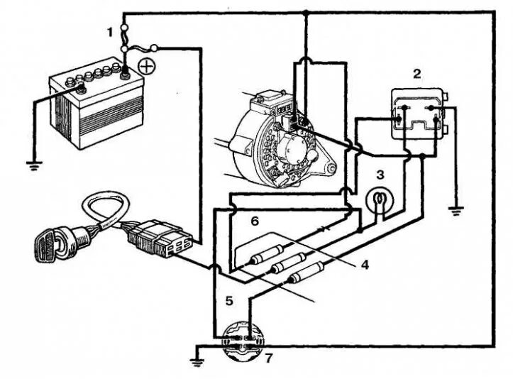 Подключение генератора экскаватора Battery Charging System - Design Description (Toyota Cruiser 60/80, 1980-1997, p