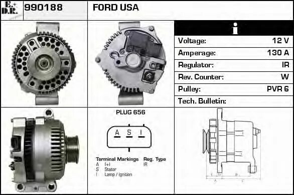 Подключение генератора форд FORD F3UZ10346A - Генератор - купить запчасти в Москве