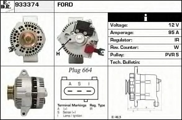 Подключение генератора форд мондео 2 LUCAS ELECTRICAL LRB00150 - Генератор - купить запчасти в Москве