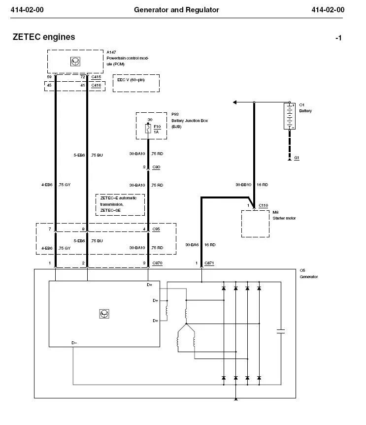 Подключение генератора форд мондео Схема генератора форд фокус 1 60 фото - KubZap.ru