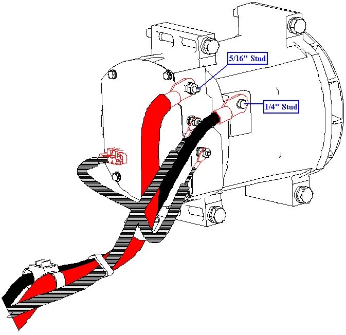 Подключение генератора фредлайнер Freightliner FLD 120 EPA 2007