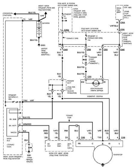 Подключение генератора honda Руководство по ремонту Honda Civic (Хонда Цивик) 1994-2000 г.в. 14.27.7 Система 