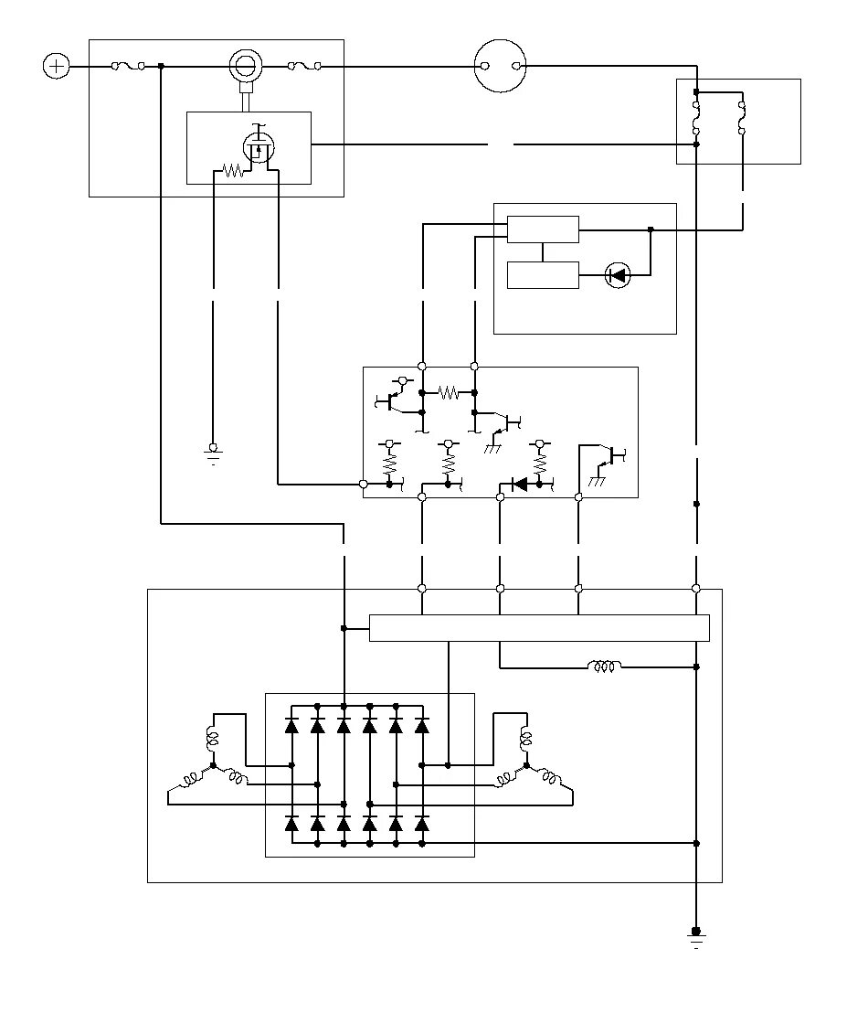Подключение генератора хонда цивик Электрическая схема системы зарядки аккумулятора.