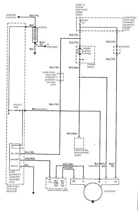Подключение генератора хонда цивик Руководство по ремонту Honda Accord (Хонда Аккорд) 1998 г.в. 14.7 Система заряда