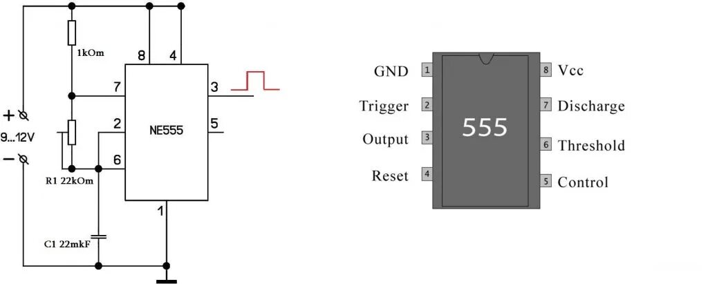Подключение генератора импульсов ne555 схема Полицейский стробоскоп своим руками Каталог самоделок