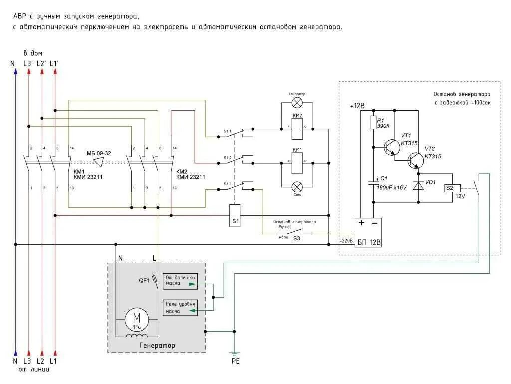 Подключение генератора ipower 3500eax с блоком авр Схема автоматического запуска генератора