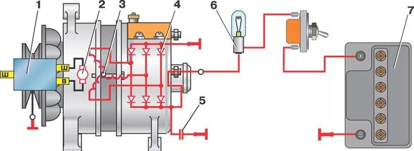 Подключение генератора иж ода схема Ремонт Иж Ода : Генератор