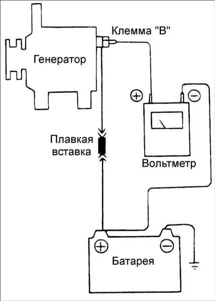 Подключение генератора к аккумулятору Ремонт и обслуживание Hyundai Elantra XD (J3) - Проверка падения напряжения на п