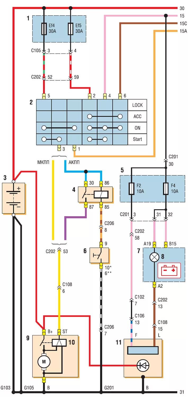 Подключение генератора лачетти Schematic diagrams of cars Chevrolet Lacetti 1 (J200, 2002-2009)