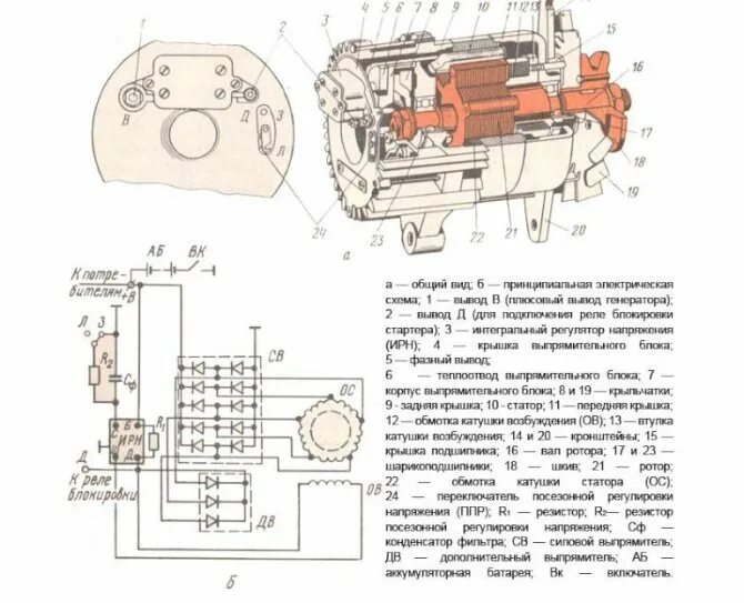 Подключение генератора мтз 1221 Генератор на мтз 82 характеристики