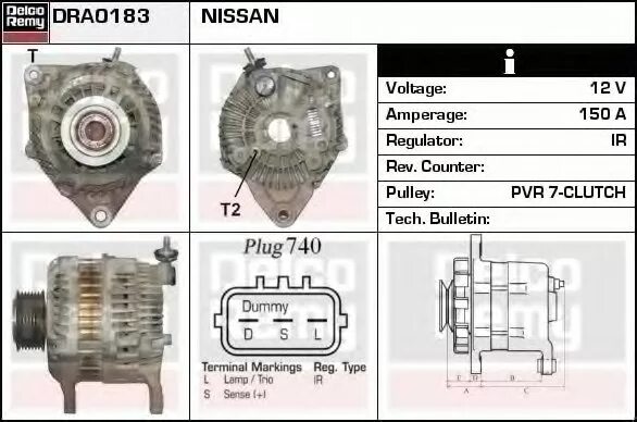 Подключение генератора nissan ELSTOCK 285532 - Генератор - купить запчасти в Москве