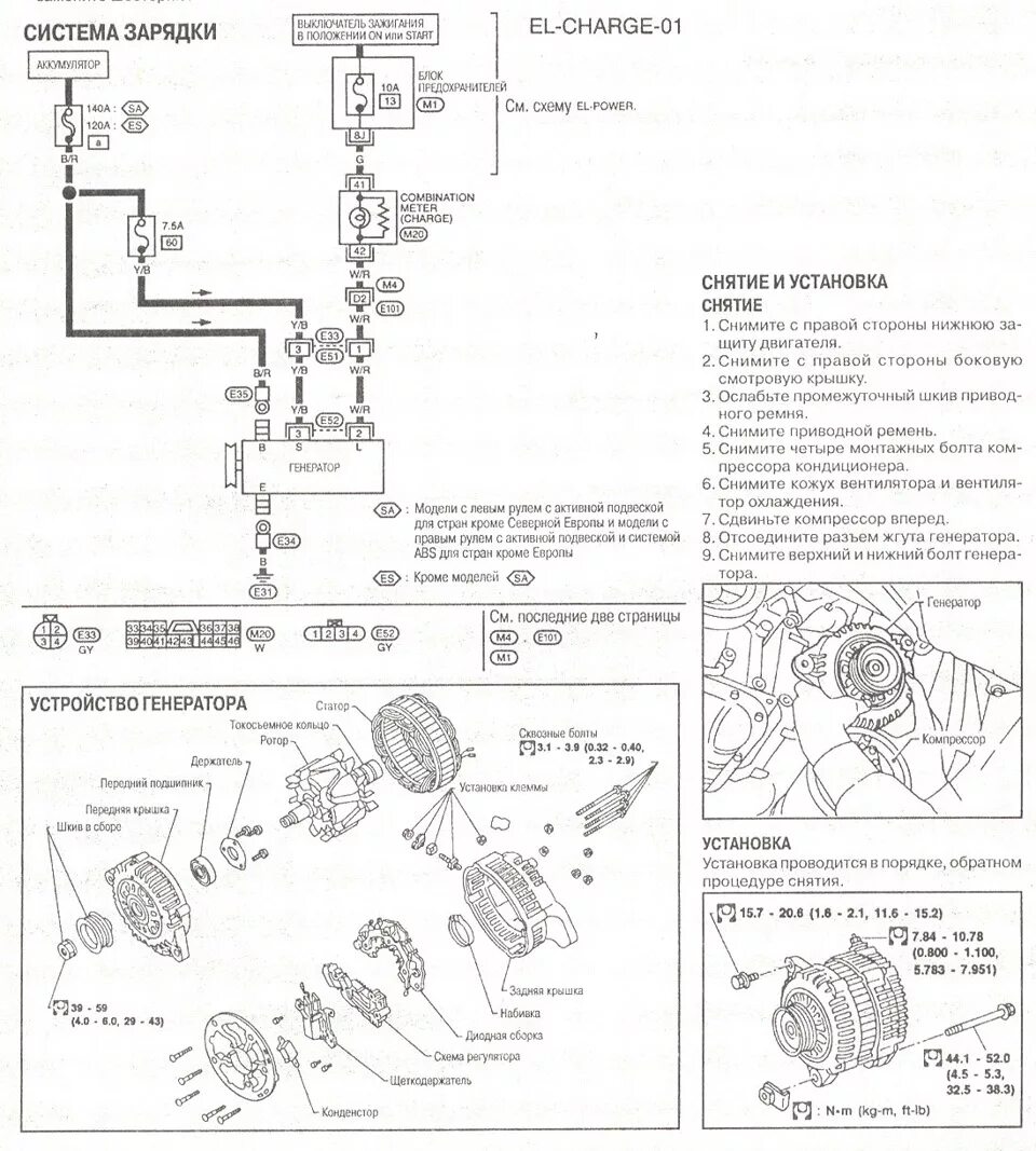 Подключение генератора nissan Ремонт генератора HITACHI 23100-0L701 часть 2 - Nissan Maxima QX (A32), 3 л, 199