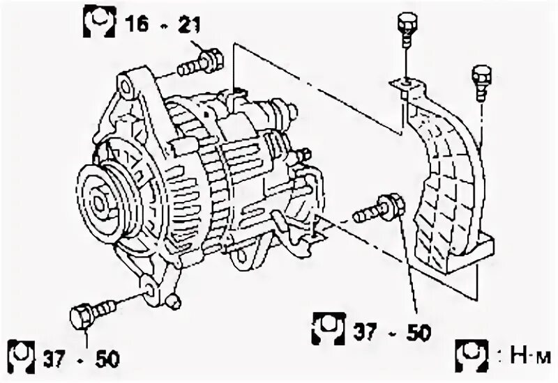 Подключение генератора ниссан альмера Generator - removal, disassembly and inspection (Nissan Almera 1 N15, 1995-2000)