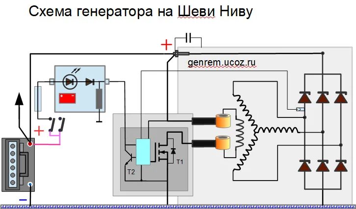 Подключение генератора нива инжектор В продолжение записи про косяк 6-летней давности - Lada 4x4 5D, 1,7 л, 2012 года