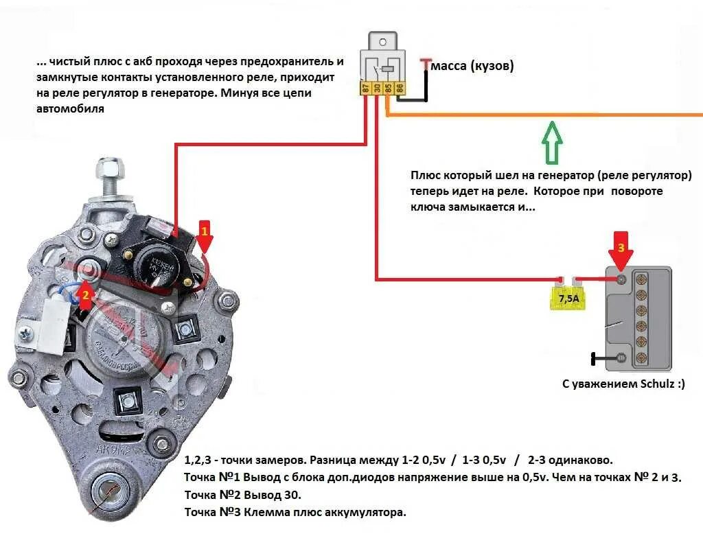 Подключение генератора нового образца Сколько должна быть зарядка аккумулятора на ниве - фото - АвтоМастер Инфо
