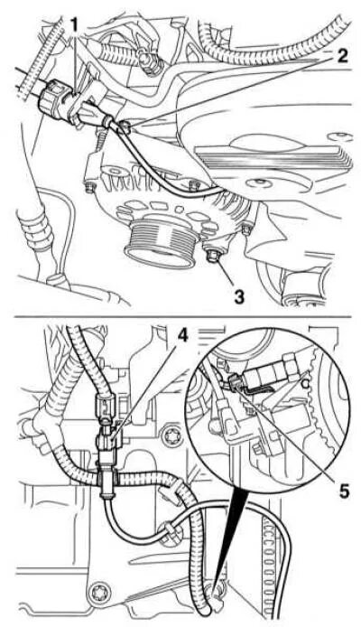 Подключение генератора опель астра h Removal and installation of the generator (Opel Astra G 1998-2004: Power unit: C