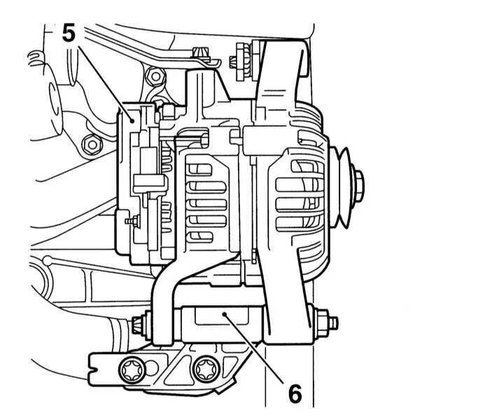 Подключение генератора опель астра h Снятие и установка генератора Opel Astra B 1998-2004