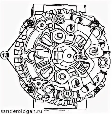 Подключение генератора рено логан Ремонт и разборка генератора Рено Логан Сандеро (Renault Sandero Logan)