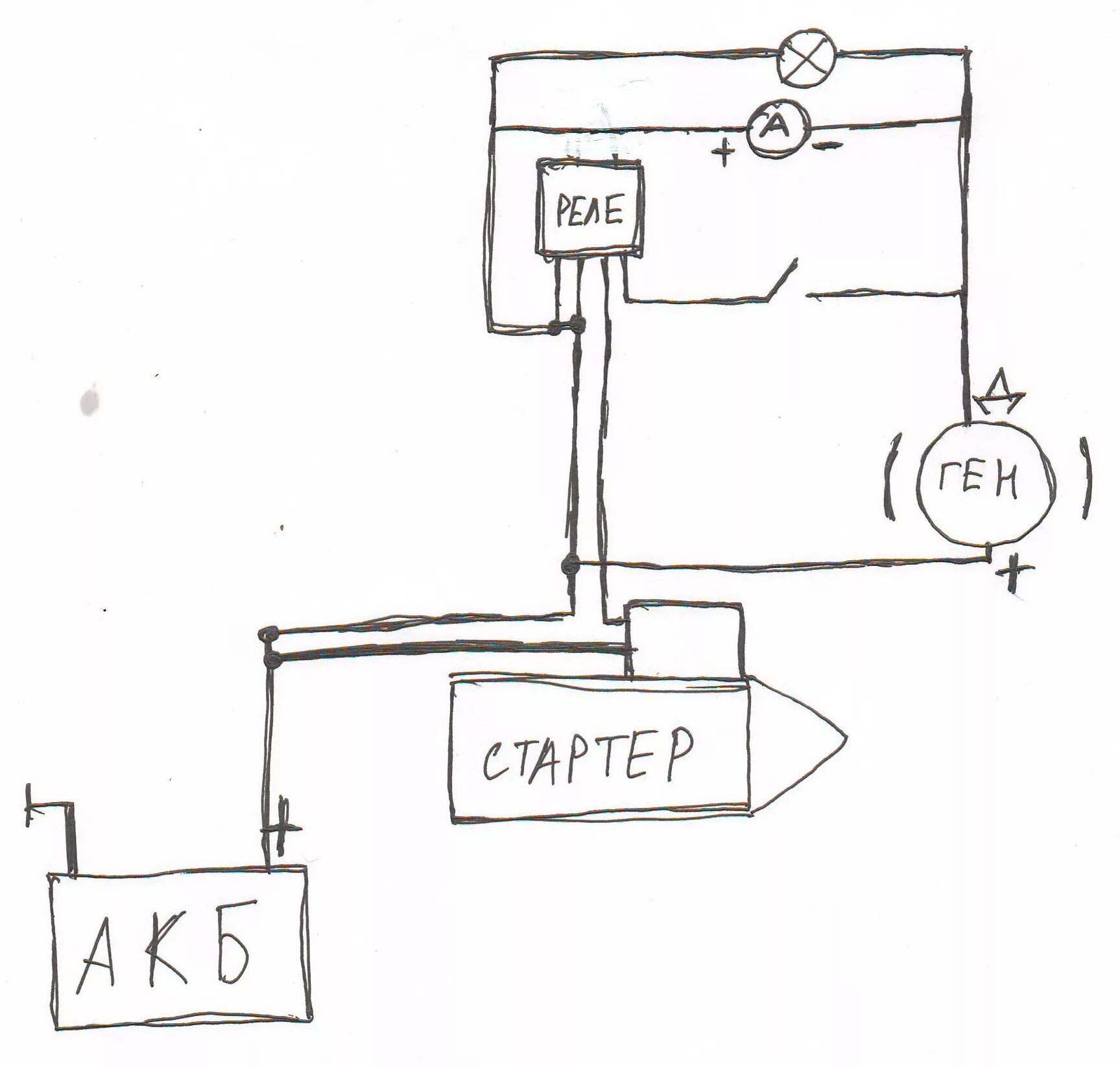 Подключение генератора схема через амперметр Вопросы по электрике (стартер, генератор, потребители) Т-25/Т-30 форум на Fermer