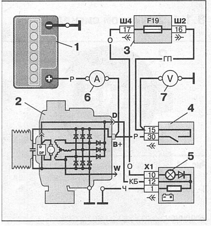 Подключение генератора схема через амперметр установка вольтметра совместно с амперметром на автомобили ВАЗ - Сообщество "ВАЗ