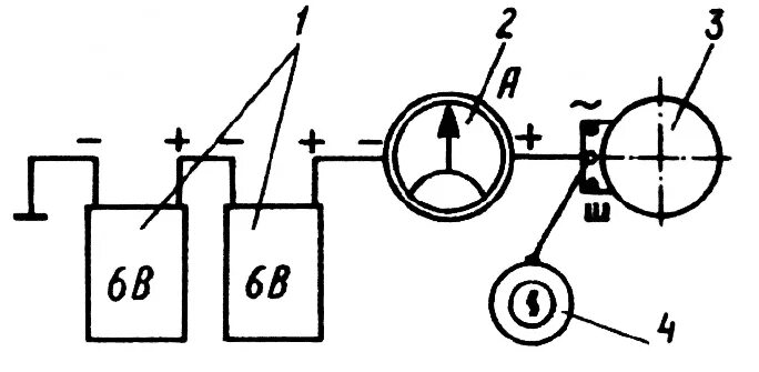 Подключение генератора схема через амперметр Статья Амперметр для контроля генератора переменного тока на т... на БАЗАМОТО