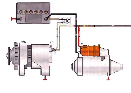 Подключение генератора стартера ваз Стартер крутит при выключенном зажигании - фото - АвтоМастер Инфо