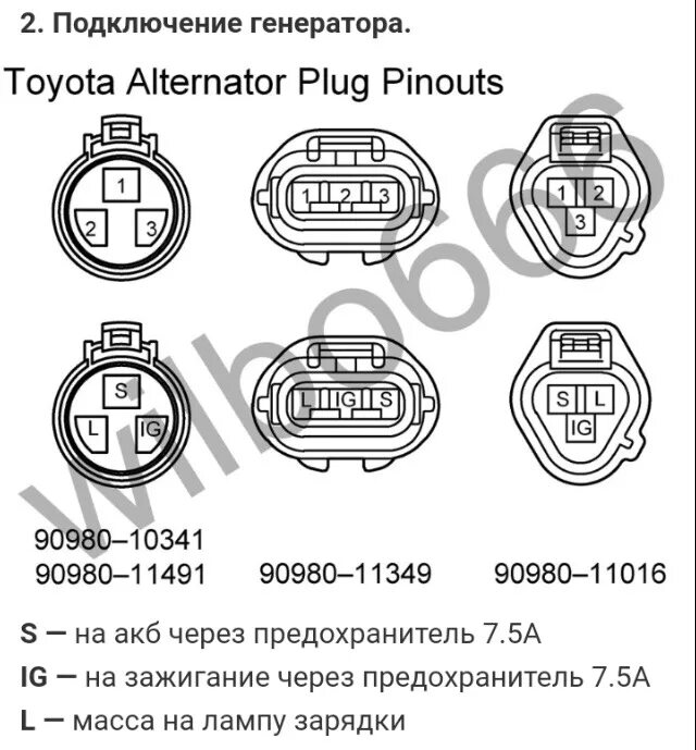 Подключение генератора toyota Фишки генератора - DRIVE2