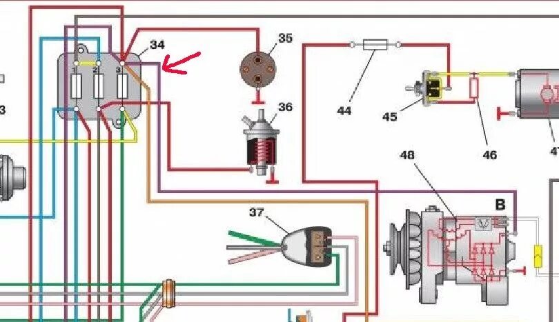 Подключение генератора уаз буханка карбюратор 402 двигатель Проблема с + от генератора - УАЗ 3909, 2,4 л, 2002 года электроника DRIVE2